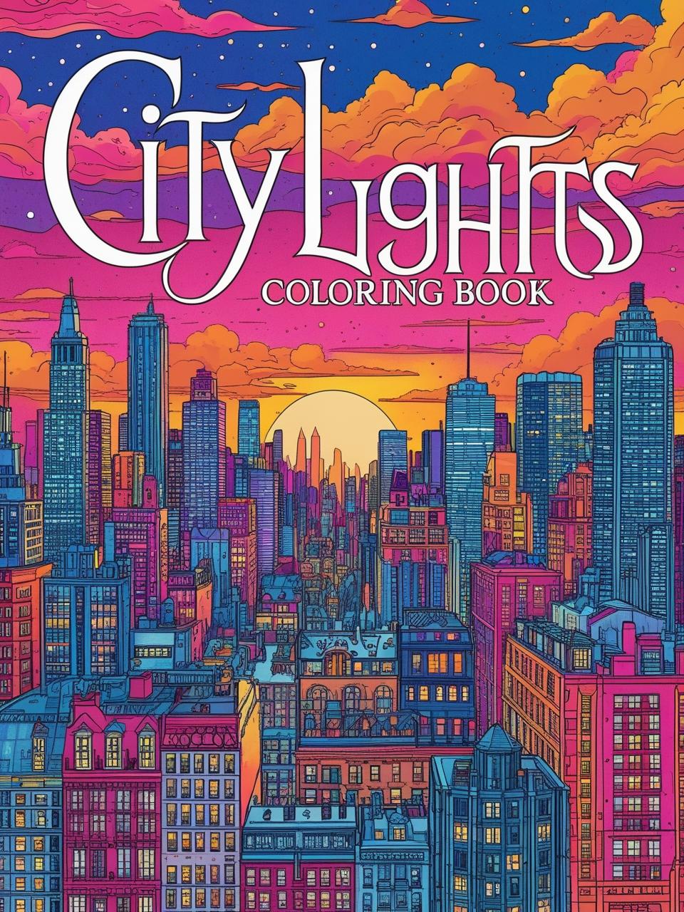 Cityscape Coloring Book For Adults