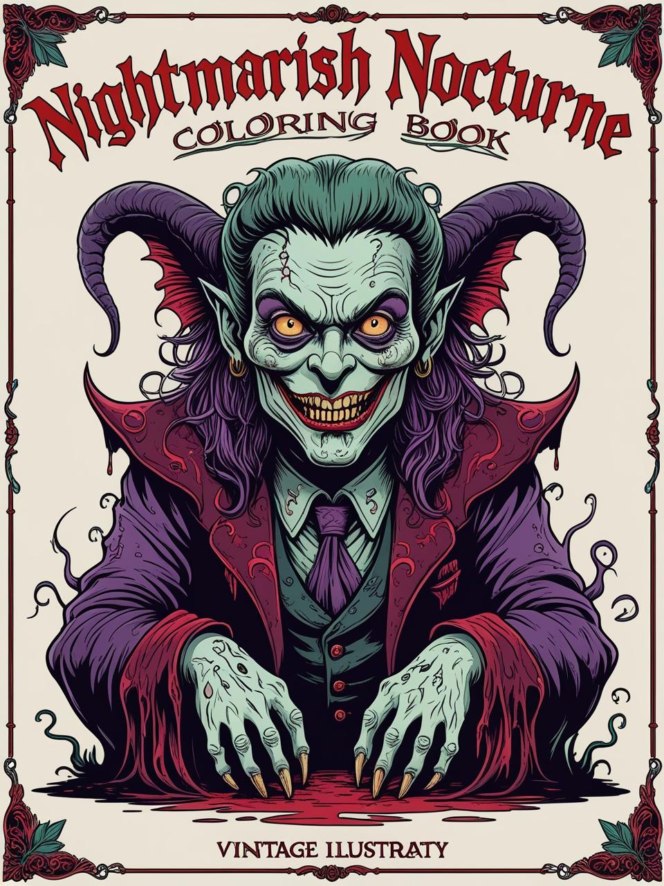 Nightmarish Nocturne Coloring Book