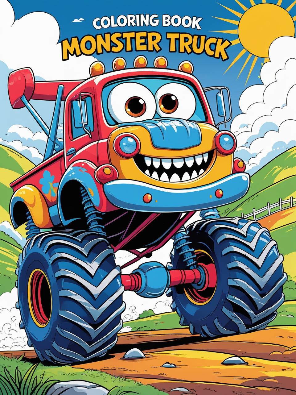 Monster truck coloring book