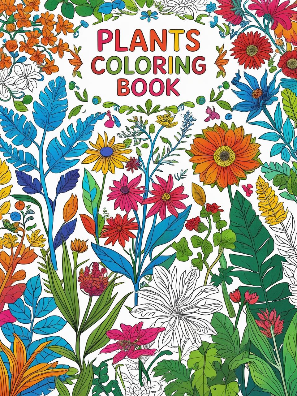 Plants Coloring Book