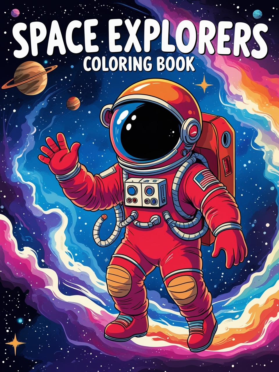 Space Explorers Coloring Book